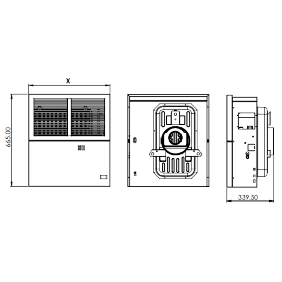 Hunor SDU-3 DK parapetes gázkonvektor 3kW