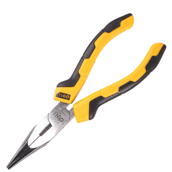 Deli Tools EDL2106 hosszúcsőrű fogó 6" (sárga) (EDL2106) 