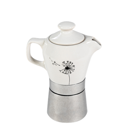 Fatima Édeskettes kotyogós 2 személyes kávéfőző  porcelán felsőrésszel