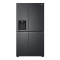 LG GSJV71MCTE Total No Frost side by side hűtőszekrény, Lineáris Inverter Kompresszor, WIFI, 416/219L, 91.3x73.5x179 cm, matt éjfekete szín