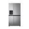 LG GSLV51PZXM Side-by-Side hűtőszekrény, inox színű,416/219L,179cm magasság, Smart Inverter Kompresszor, 