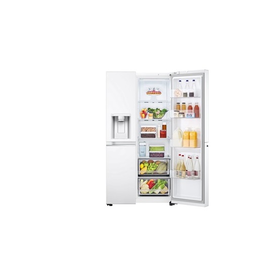 LG GSLV71SWTM side-by-side hűtőszekrény, DoorCooling⁺™ és ThinQ™ technológia,179cm magas, Smart Inverter kompresszor, Total No Frost, vízadagolóval