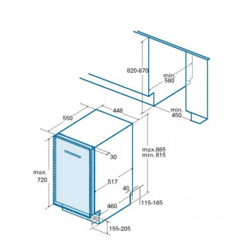 Cata teljesen beépíthető 45cm mosogatógép LVI-46010