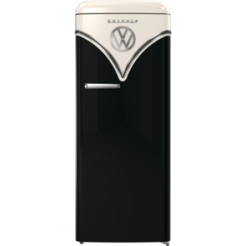 Gorenje OBRB615DBK egyajtós Old Timer felülfagyasztós kombinált hűtőszekrény, 225/22L, inverter kompresszor, 59.5x66.1x152.5 cm 