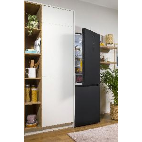 Gorenje NRK619EABXL4 NO Frost fekete kombinált hűtőszekrény, 204/96L, 60x59.2x185 cm 