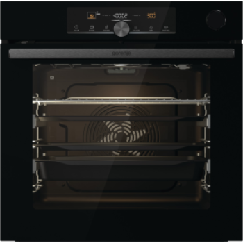 Gorenje BPSA6747A08BGWI beépíthető pirolitikus sütő, 77L, 59.5x56.4x59.5 cm, fekete szín 