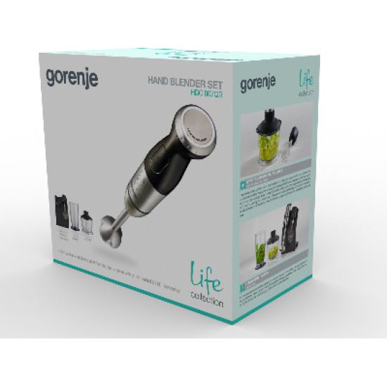 Gorenje HBC807QB botmixer szett 800W, fekete/Inox