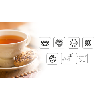 MPM Teáskanna MCN-13/S szürke, indukciós tűzhelyen is használható 3 liter 