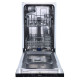 Midea MID45S110-HR beépíthető mosogatógép, 9 terítékes,inox