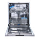Midea MID60S202-HR beépíthető mosogatógép 14 terítékes, inox