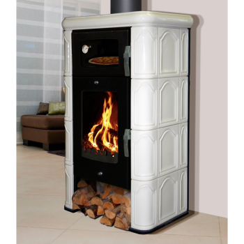 Warnex Napoli kerámia csempés kandalló csontszín 