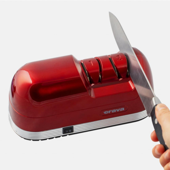 Orava BN45-R késélező 230 V 40W kétfokozatú élezőrendszer, exkluzív kivitel piros színben