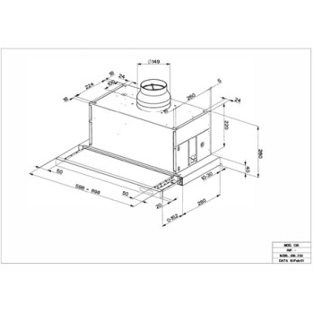 Faber MAXIMA NG TOUCH EV8 LED X A60 beépíthető kihúzható konyhai elszívó inox,60cm, LED világítás