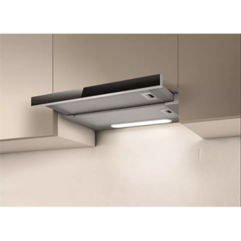 Elica ELITE 14 LUX GRVT/A/60 PRF0098874B beépíthető kihúzható konyhai elszívó,ezüst/fekete üveg front,60cm széles