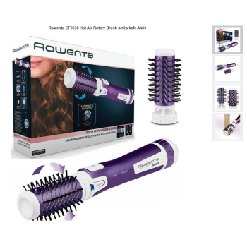 Rowenta CF9530F0 forgófejes kettős ionizáló forgófejes hajformázó 1000W, 2 hőmérséklet/sebesség, 2 kerámia kefe, Lila/Fehér