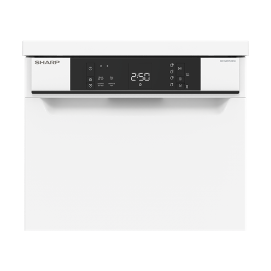 Sharp QW-NS1CF49EW-EU szabadonálló mosogatógép 45cm fehér, keskeny, 10 terítékes