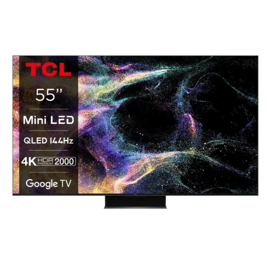 TCL 55C845 UHD MINILED QLED Google Smart LED TV, 139cm, 55"