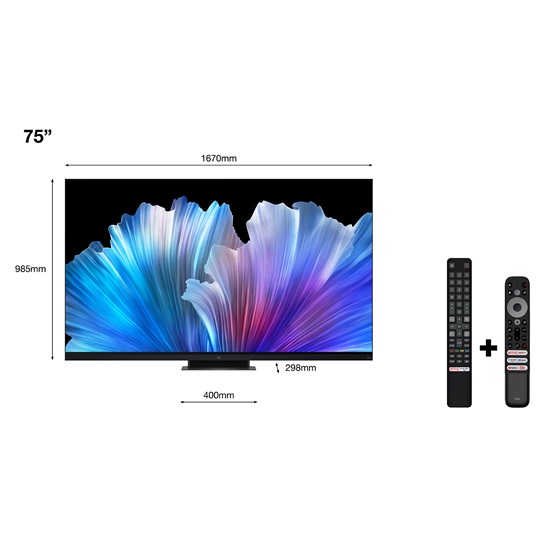 TCL 75C935 UHD MINILED QLED Google Smart TV, 189cm,75"