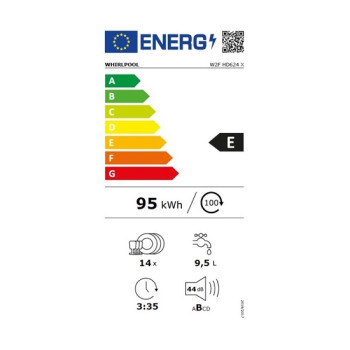 Whirlpool W2F HD624 X mosogatógép 14 terítékes, 60x59x85 cm, inox 