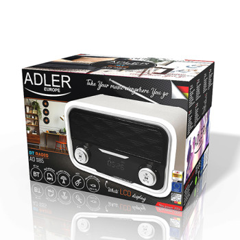 Adler AD1185 rádió Bluetooth USB-SD-AUX akkus