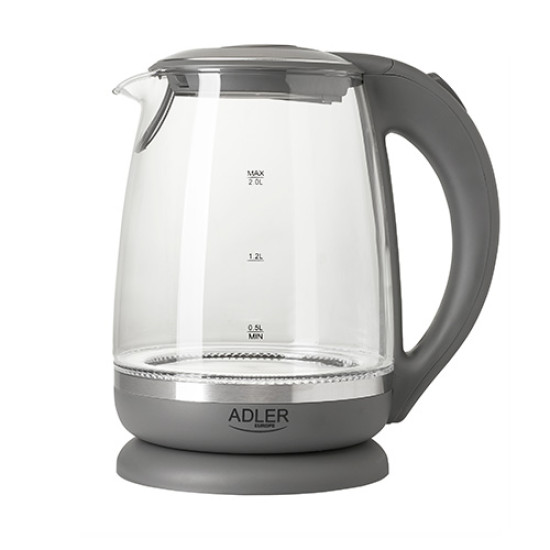 Adler AD 1286 üveg vízforraló 2 liter 2200W