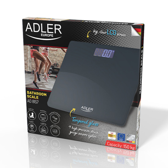 Adler AD8157 személymérleg grafit