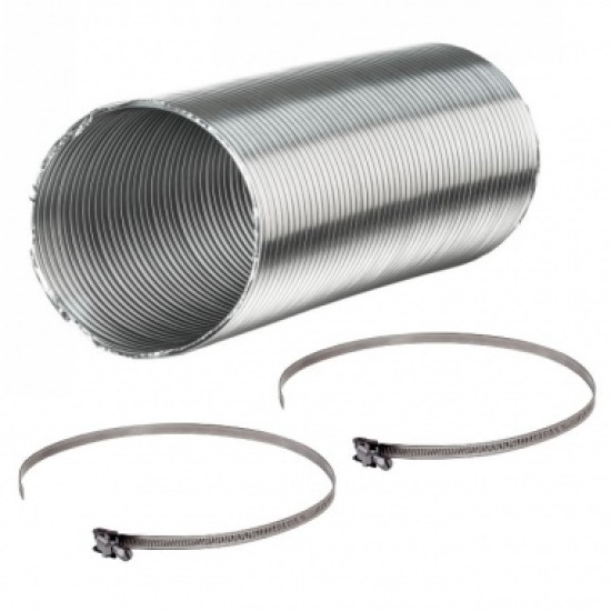 Légkivezető 120mm flexibilis alu cső max. 3m 2db csőbilincs