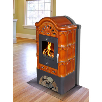 Warnex Benedetto kerámia csempés kandalló aranybarna