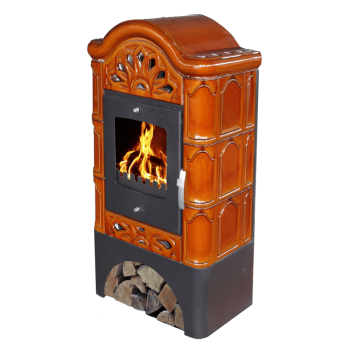 Warnex Benedetto kerámia csempés kandalló aranybarna