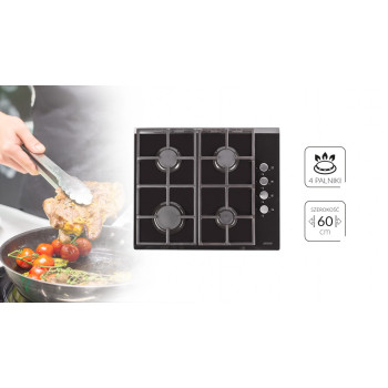 MPM-60-GM-01 beépíthető gáz főzőlap 4 égőfejes 