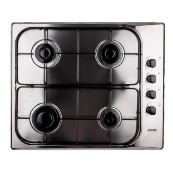MPM-60-GMI-07 beépíthető gáz főzőlap , rozsdamentes acél felülettel 60cm széles