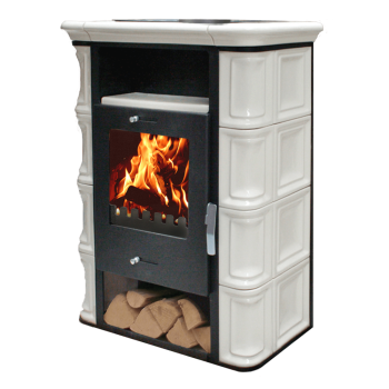 Warnex Bonn kerámia csempés kandalló csontszín