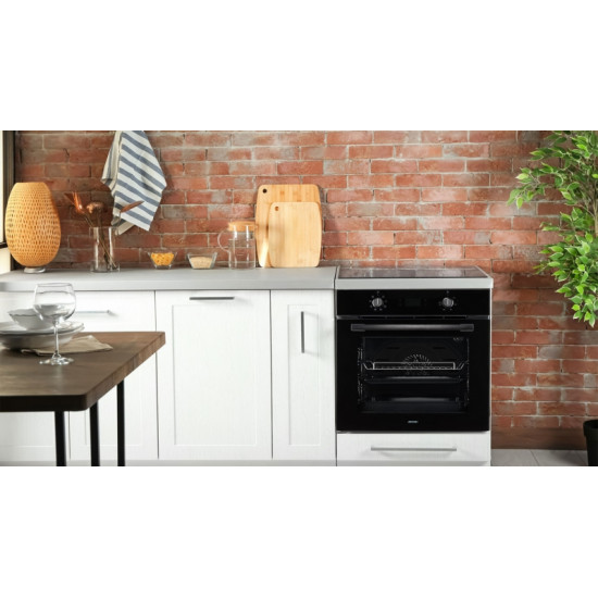 MPM 63-BOS-40B fekete beépíthető sütő katalitikus és gőz tiszítással  63BOS40B