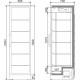 Snaige CD55DM-SV02DC21 Professional, Ipari üvegajtós hűtő, 2064x595x730mm, 500 liter