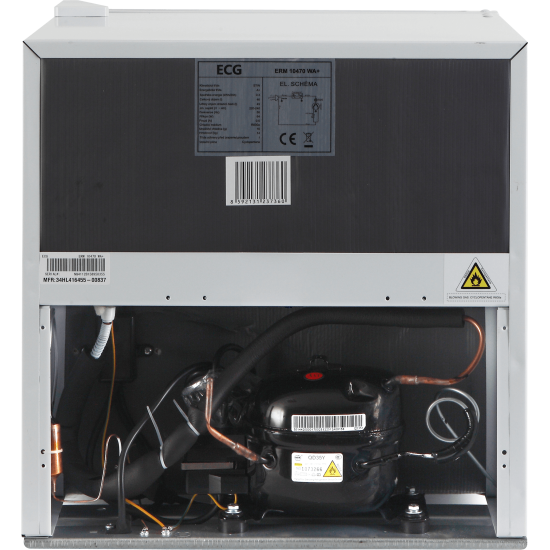 ECG ERM10470 WF mini hűtőszekrény, 43 liter 0° tároló rekesszel 47.2x45x49.2 cm
