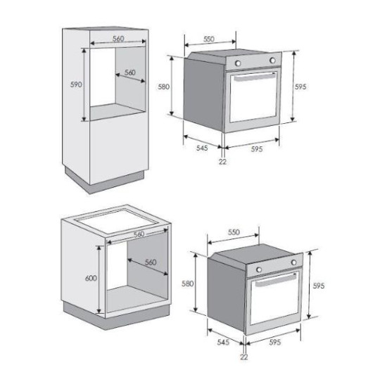 Candy FCDP 818 VX beépíthető pirolitikus sütő
