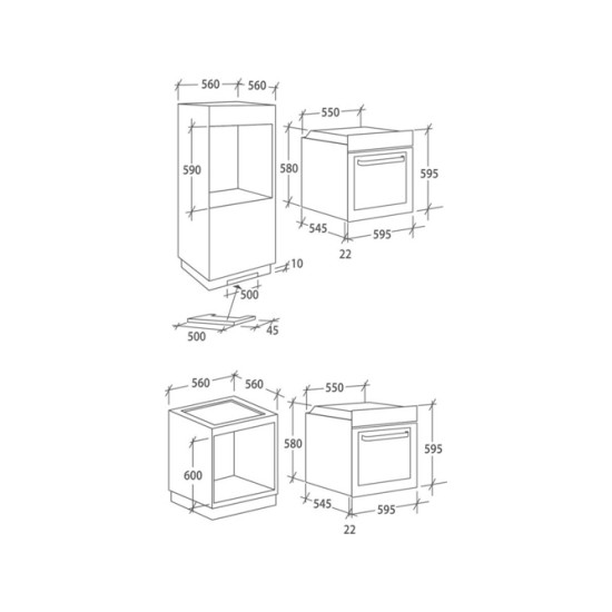 Candy FCPKS826XL beépíthető sütő pirolitikus tisztítással