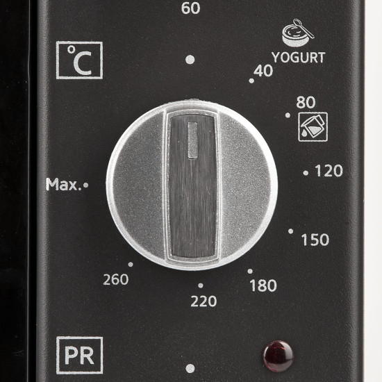 Girmi FE45 légkeveréses 37l minisütő  Ø37 cm-es kerek, téglalap alakú tálcával