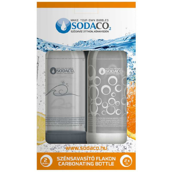 Sodaco Szénsavasító 1 literes flakon 2db/csomag SodaCo Basic és Royal otthoni szódagépbe