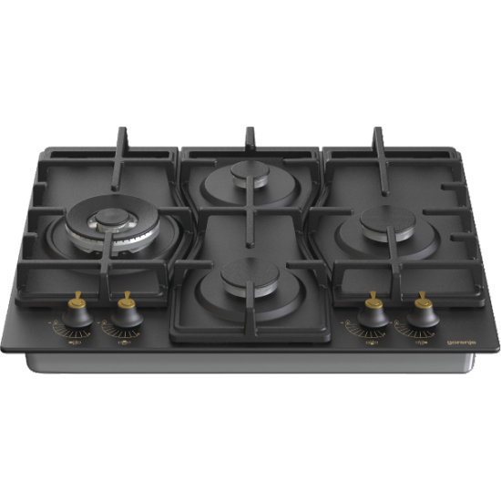 Gorenje GW6D42CLB beépíthető rusztikus gáz főzőlap WOK égővel, 60x52x13 cm