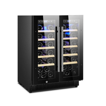 Ferrara SW-54 beépíthető kétajtós kétzónás borhűtő 128 literes, 40palackos