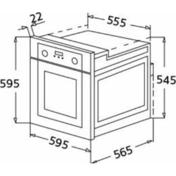 Evido BOL6DX.2 Level 60X beépíthető multifunkciós sütő inox 72L, gőztisztító funkcióval