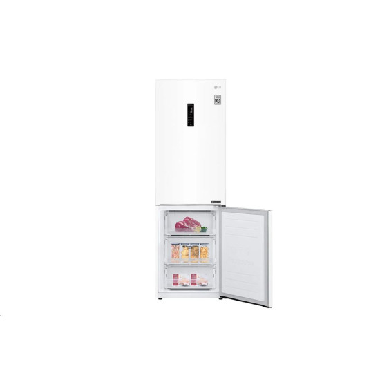 LG GBB61SWHMN alulfagyasztós kombinált hűtőszekrény 341L fehér 