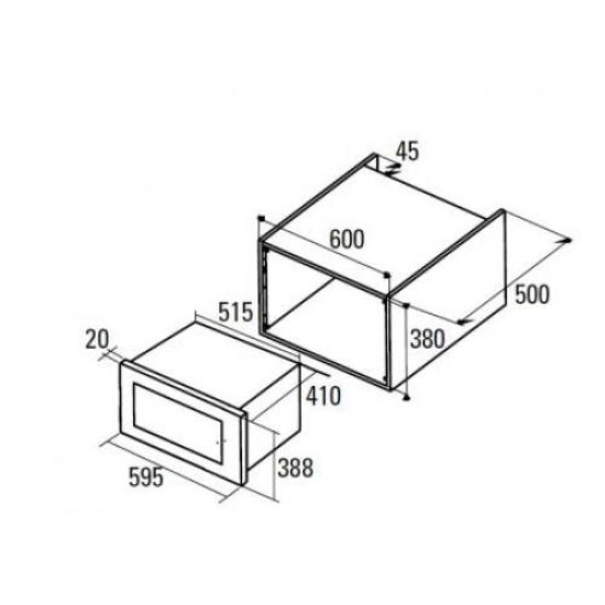 Cata MC 20 D beépíthető mikrohullámú sütő MC20D