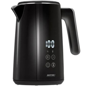 MPM MCZ-120/C vízforraló hőmérséklet kijelzővel,fekete,1.5L,LED világítás
