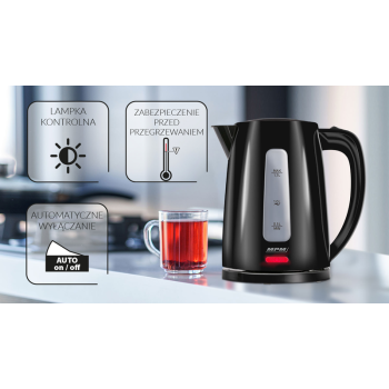 MPM MCZ-112 vízforraló, fekete 0,5-1,7l 