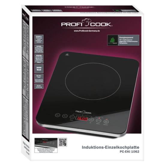 ProfiCook PC-EKI 1062 indukciós egylapos főzőlap fekete/ezüst 