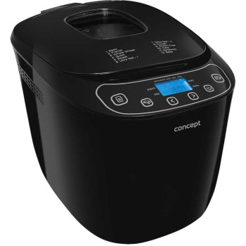 Concept PC5510 otthoni kenyérsütőgép, fekete 700/1000g gluténmentes és gyors programmal