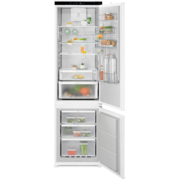 Electrolux ENP7MD19S No Frost beépíthető alulfagyasztós kombinált hűtőszekrény, 54.6x54.9x188.4 cm, 207/62L
