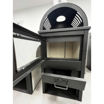 Termo KREKA K10 íves kandalló 7kW 46.5x39x99 cm, 120 mm felső füstkivezetés